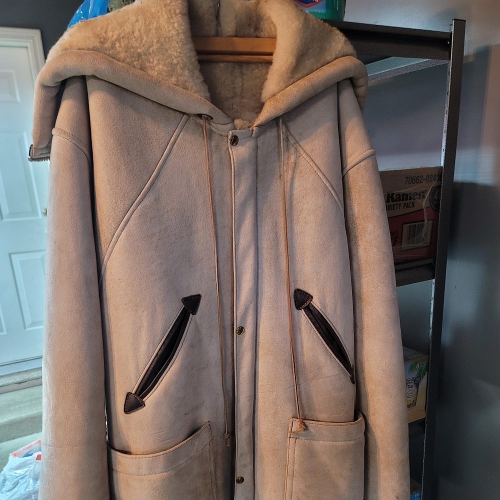Leather Shearling Suede Coat